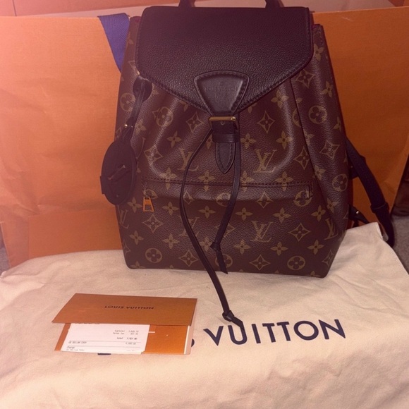 Louis Vuitton Brown and Black Monogram Backpack main image 4